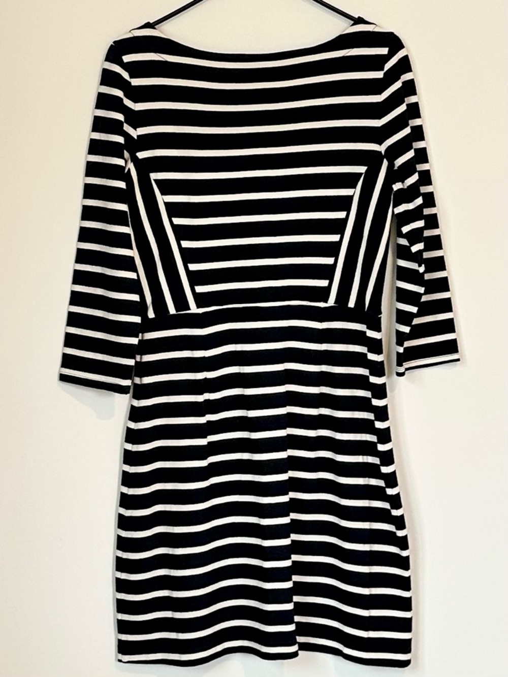 GAP Black and White Striped 3/4 Sleeve Sheath Dress - Size: Medium - Picture 5 of 5